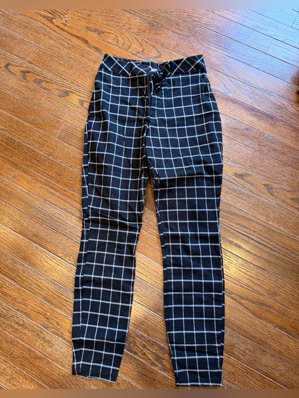 PacSun Black & White Windowpane Skinny Joggers